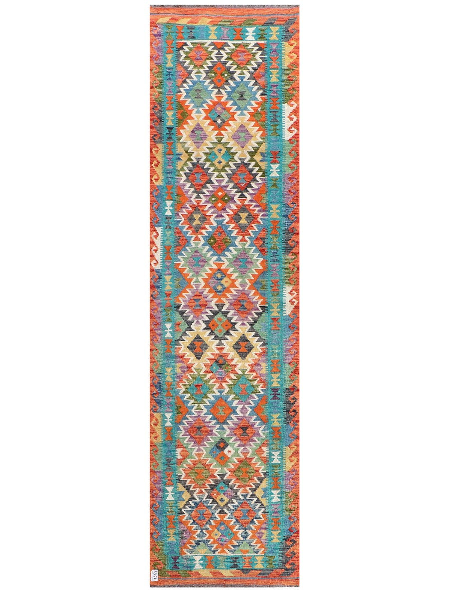 Maimana Afghanistan Kilim Runner - 291 x 76 cm