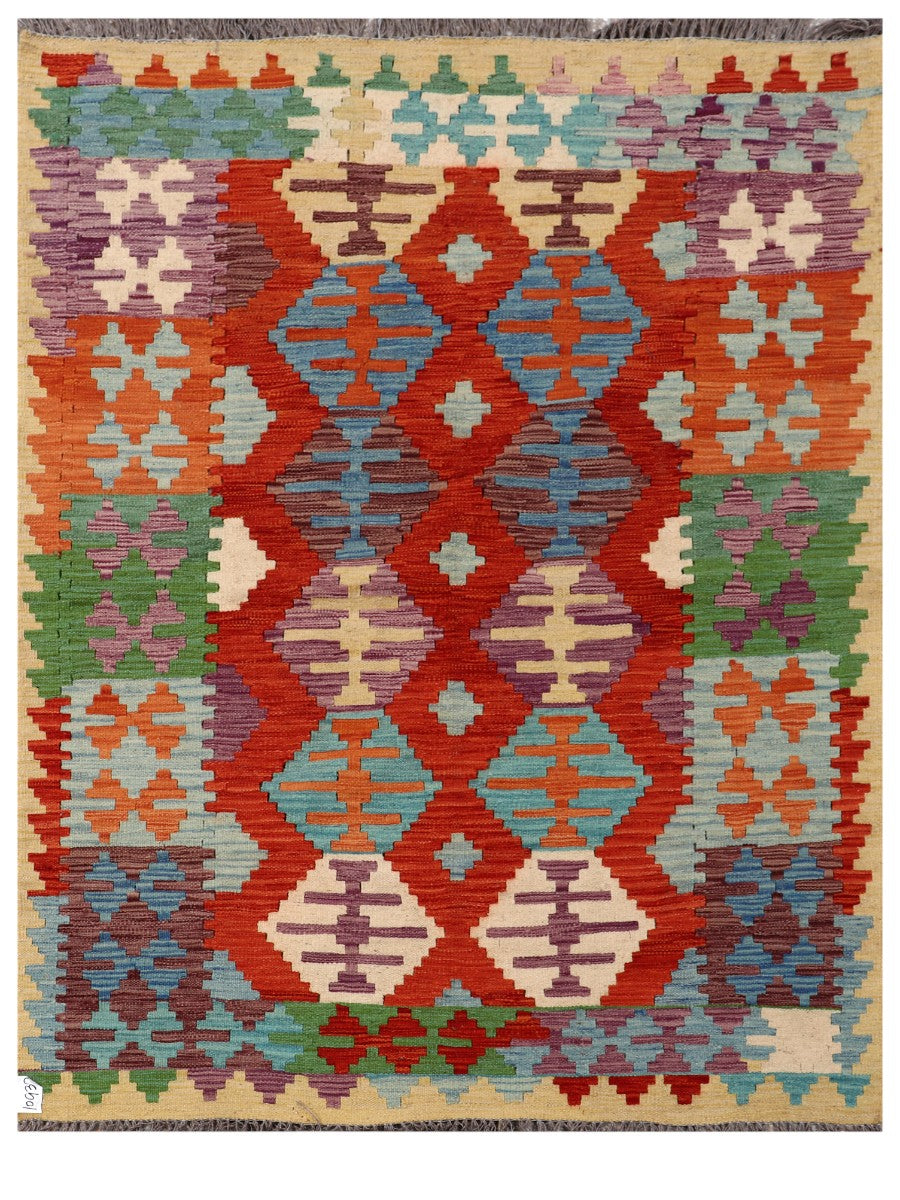 Maimana Afghanistan Kilim Rug - 193 x147 cm
