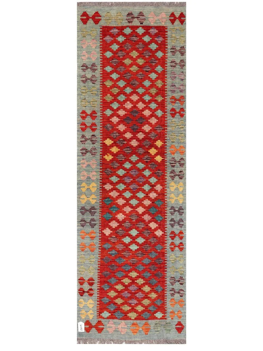 Maimana Afghanistan Kilim Rug - 194 x62 cm