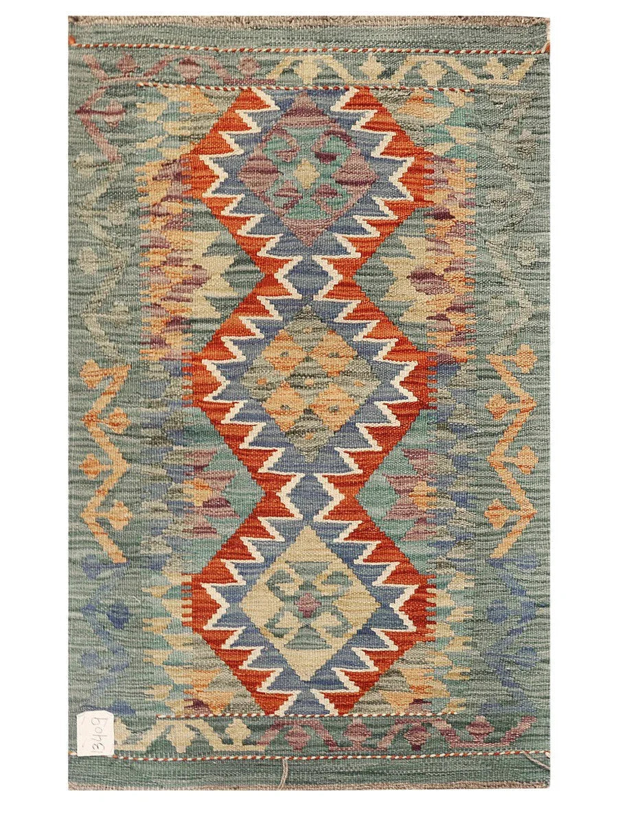 Maimana Afghanistan Kilim Rug - 98 x 61 cm