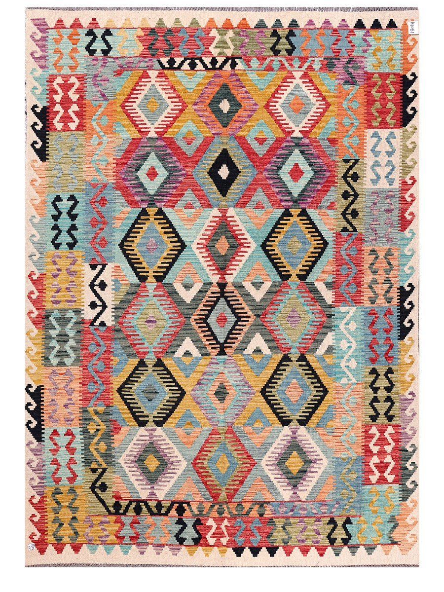 Maimana Afghanistan Kilim Rug - 252 x181 cm