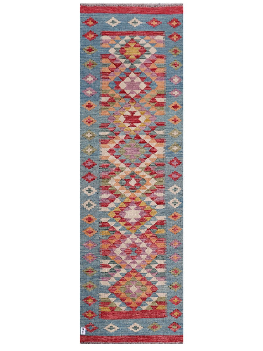 Maimana Afghanistan Kilim Runner - 284 x 88 cm