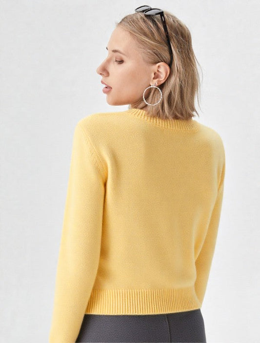 Miss Sparkling |Button-Down Cardigan in Yellow