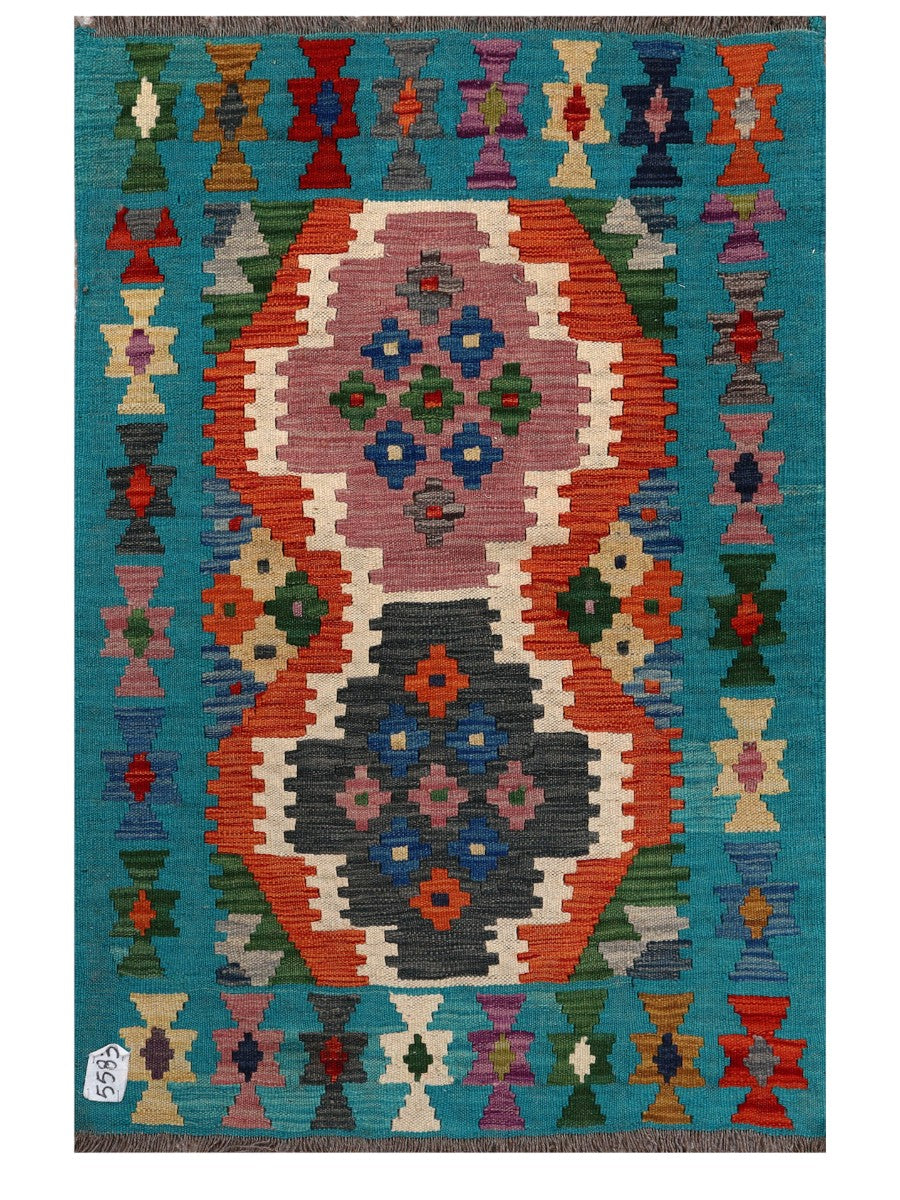 Maimana Afghanistan Kilim Rug - 121 x 80 cm