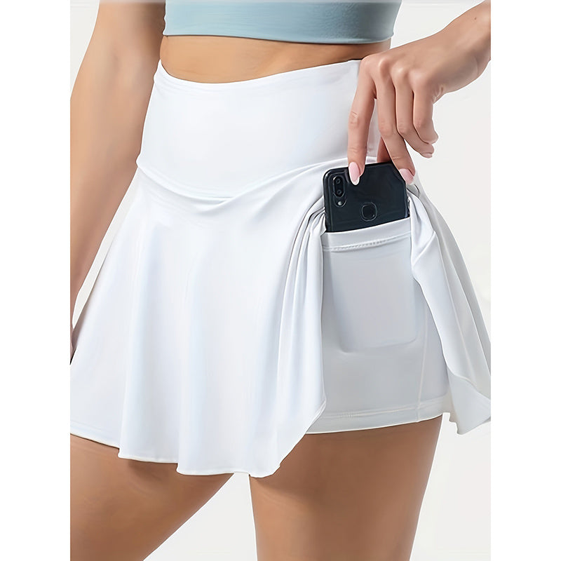 Women Tennis Skirt Golf Skorts Athletic High Waisted With Pockets
