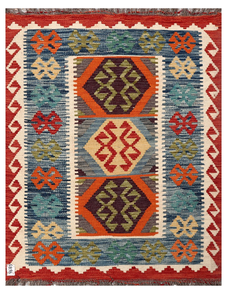 Maimana Afghanistan Kilim Rug - 127 x 99 cm