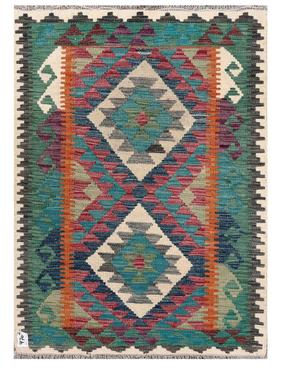 Maimana Afghanistan Kilim Rug - 117 x 84 cm
