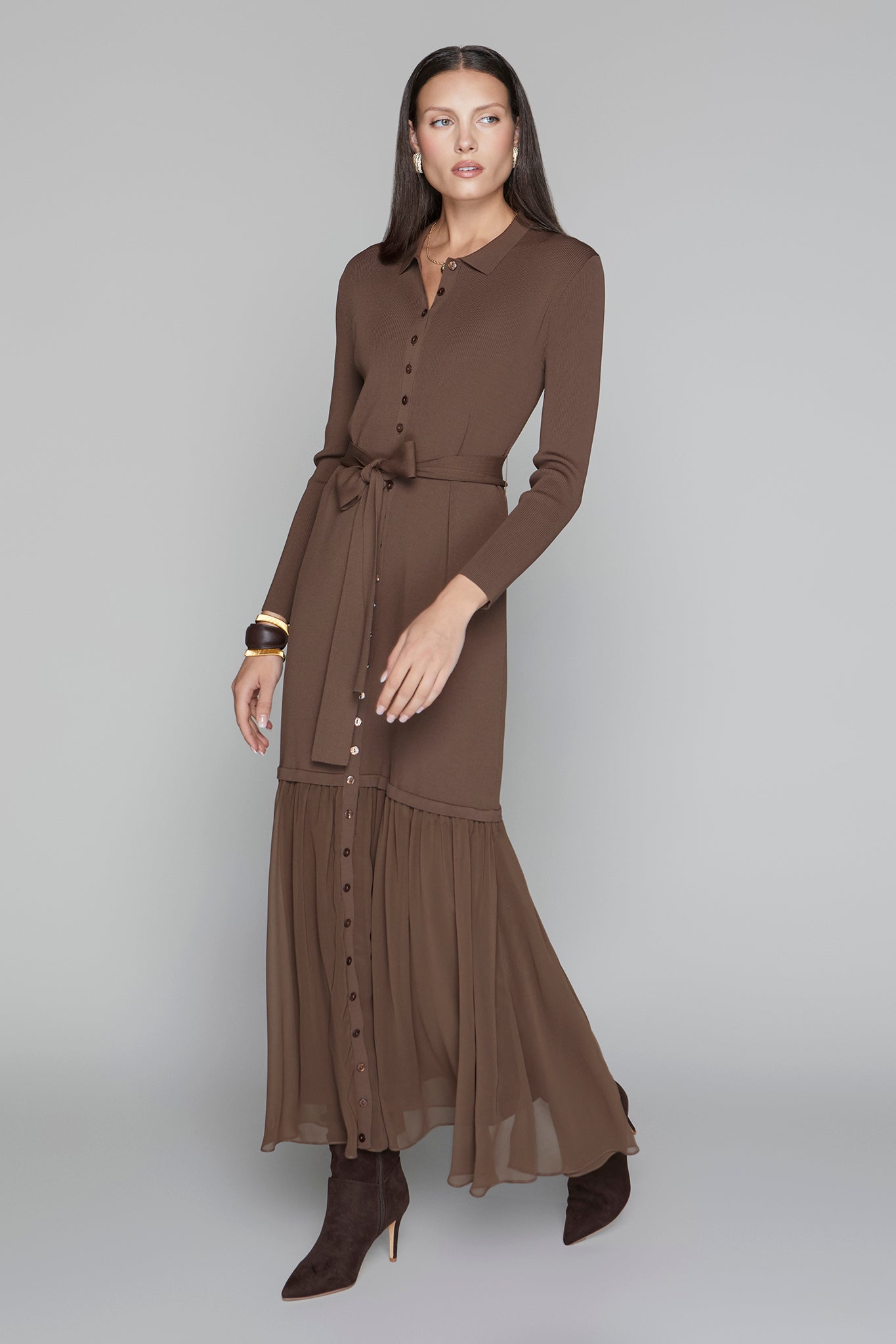 Harlow Dress in Walnut