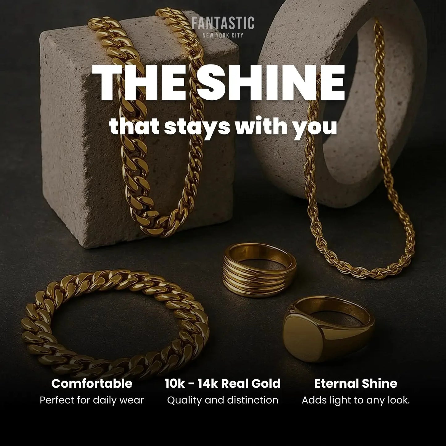 10K Gold- Solid Cuban Link Diamond Cut (Pave) Chain