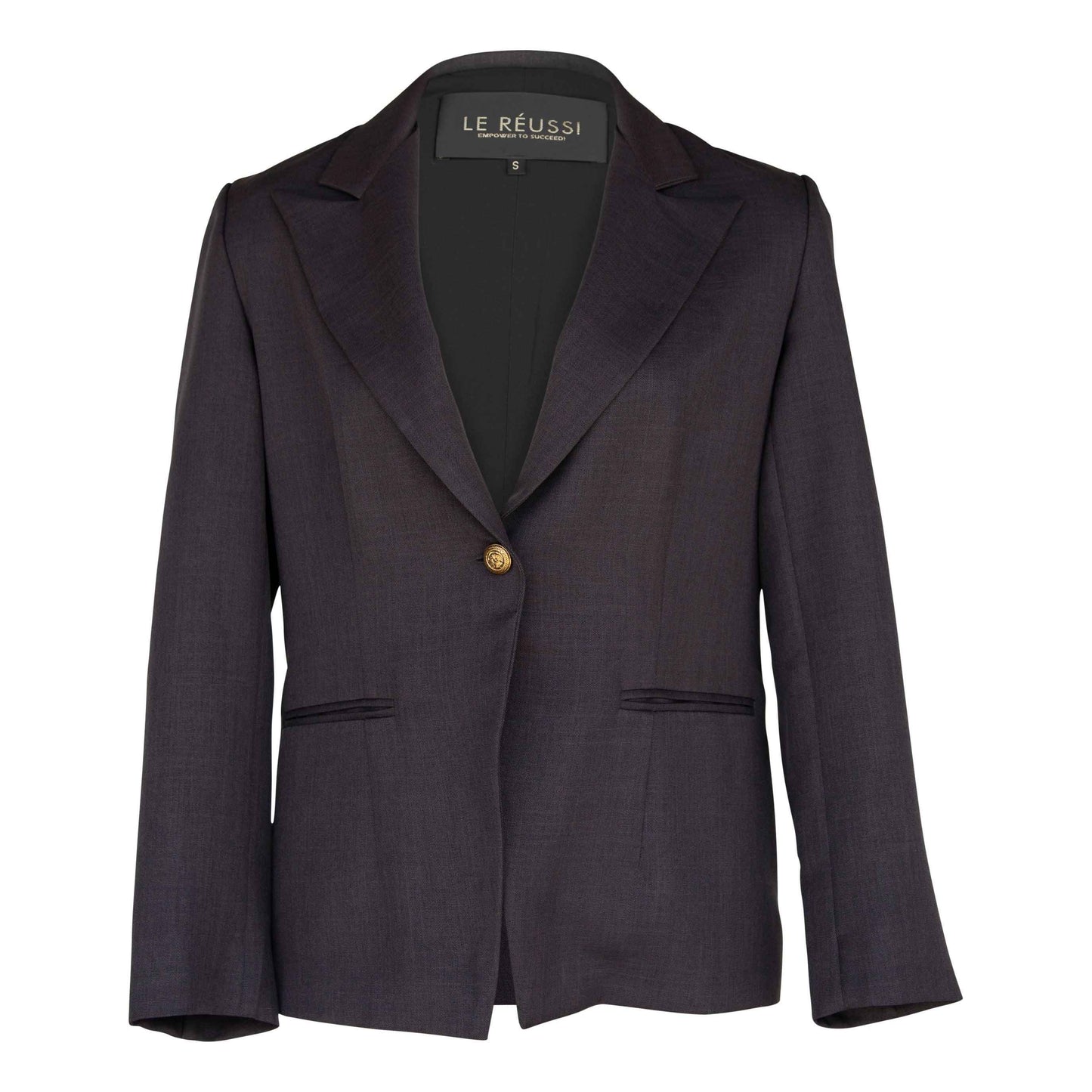 Luxe Charcoal Blazer – Women’s Tailored Office Jacket