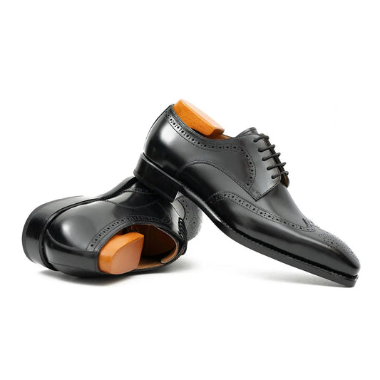 Patent leather goodyear welt dress shoes Black