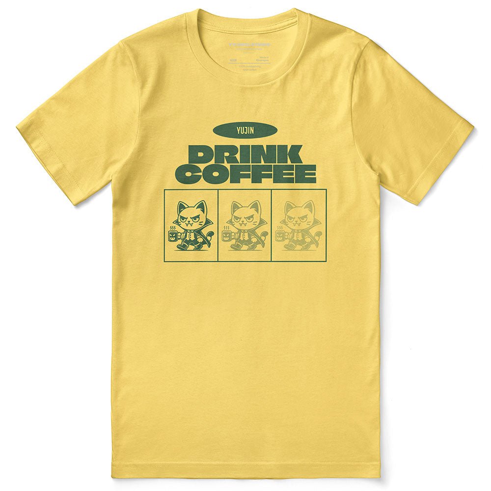 Drink Coffee Cat T-Shirt - Lolomo!