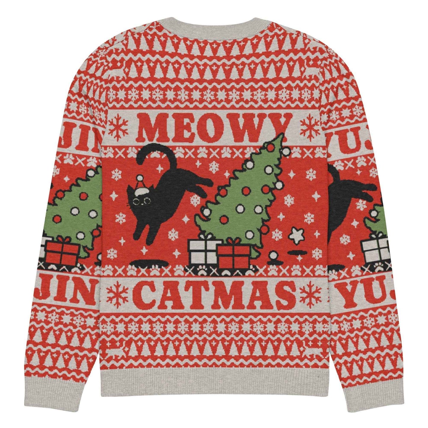 Meowy Catmas Cat Christmas Ugly Sweatshirt