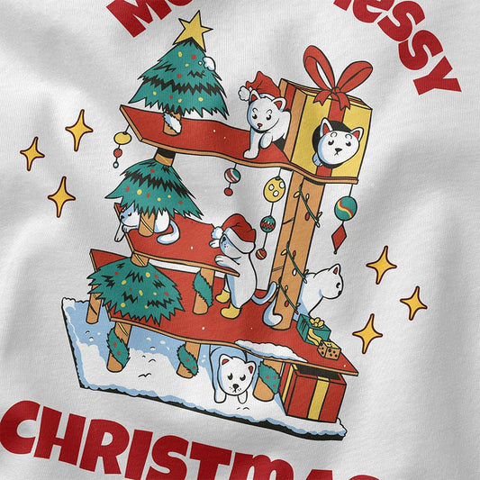 Messy Christmas Cat T-Shirt - Lolomo!
