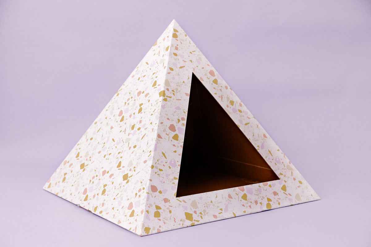 'Terrazzo' Cardboard Cat Pyramid