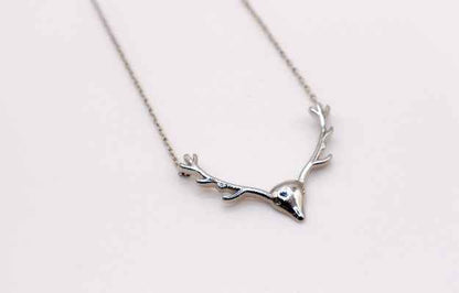 Enchanted Antler Charm Necklace | Nature-Inspired Elegance