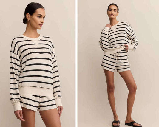 Z supply STAND OUT STRIPED MODAL SWEATSHIRT