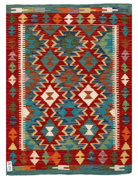 Maimana Afghanistan Kilim Rug - 106 x 77 cm