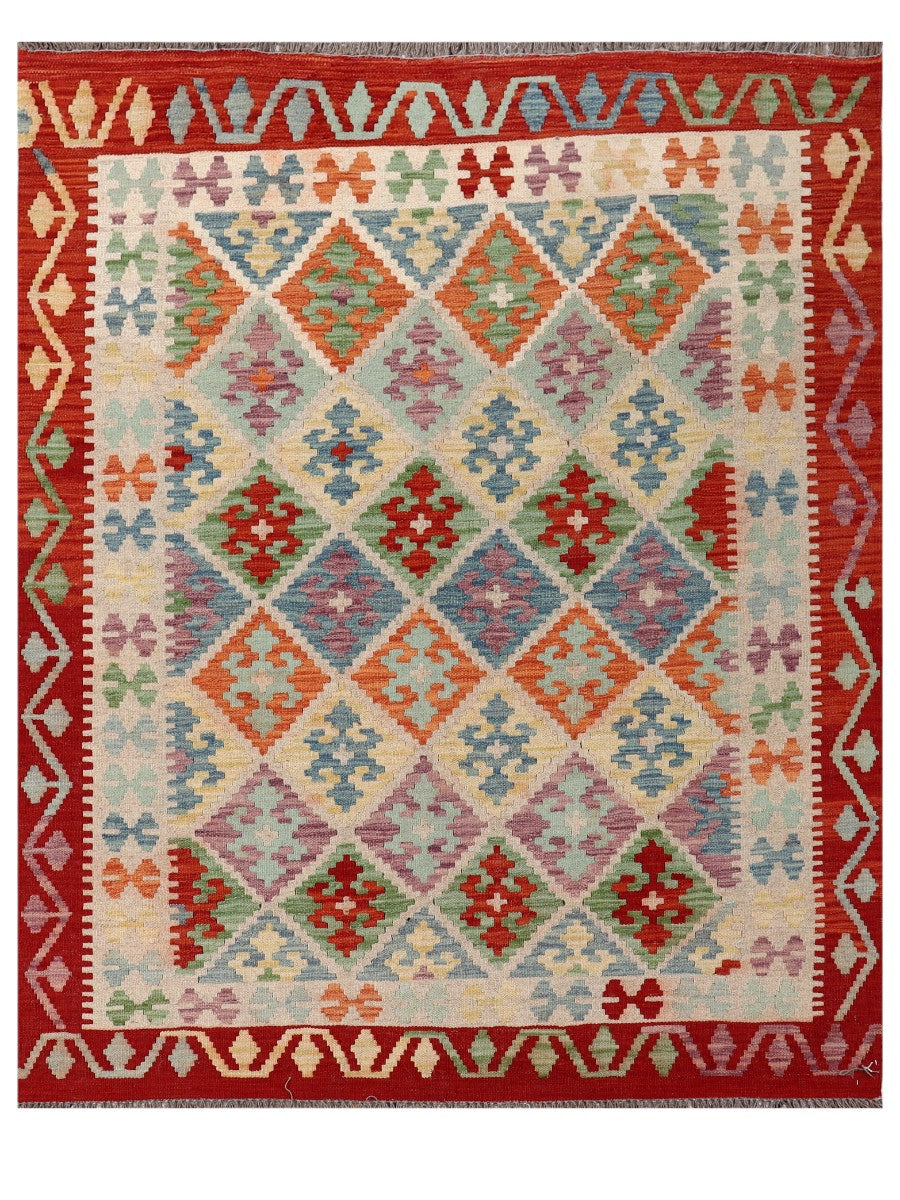 Maimana Afghanistan Kilim Rug - 196 x159 cm