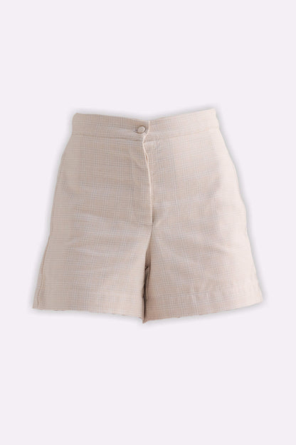 Cotton Tweed Shorts in Cream - Lolomo!