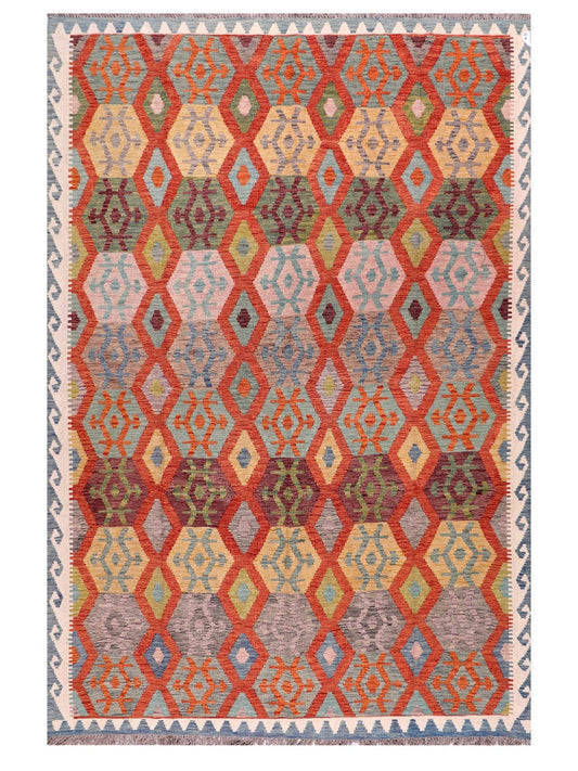Maimana Afghanistan Kilim Rug - 297 x203 cm