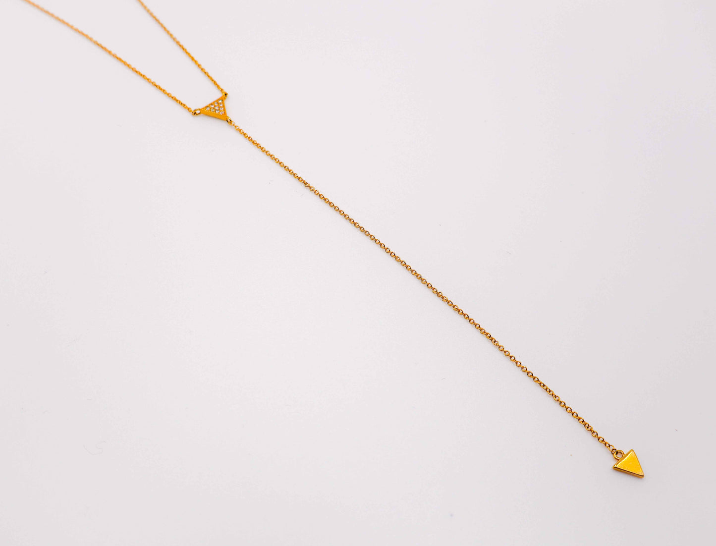 Gilded Triangle Delight Necklace