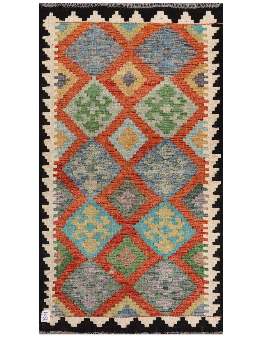 Maimana Afghanistan Kilim Rug - 132 x 77 cm