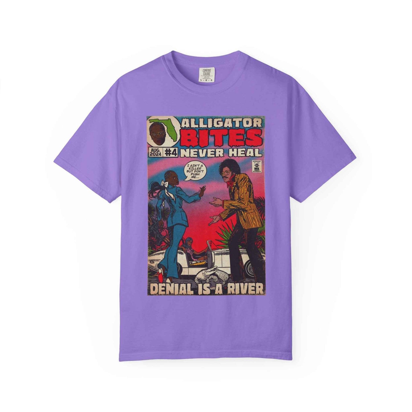 Denial is a River - Alligator Bites - Unisex Comfort Colors T-shirt