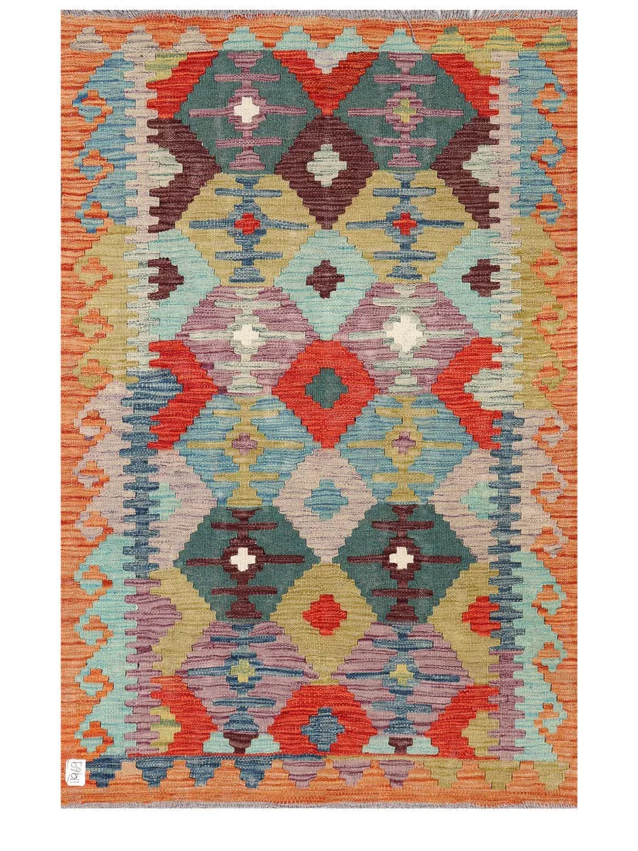 Maimana Afghanistan Kilim Rug - 145 x97 cm