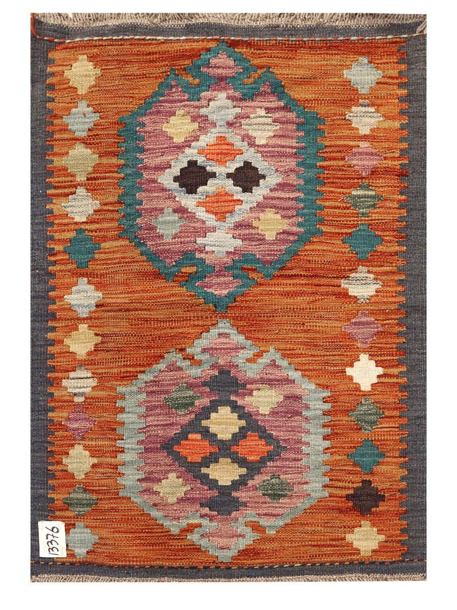 Maimana Afghanistan Kilim Rug - 89 x 62 cm