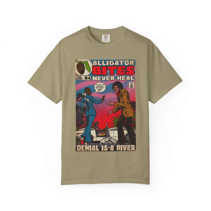 Denial is a River - Alligator Bites - Unisex Comfort Colors T-shirt