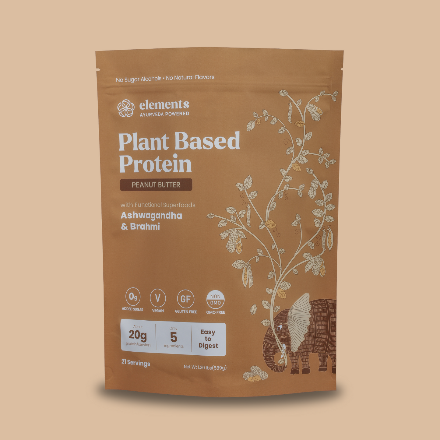 Plant Based Protein Powder: Peanut Butter (21 Servings)