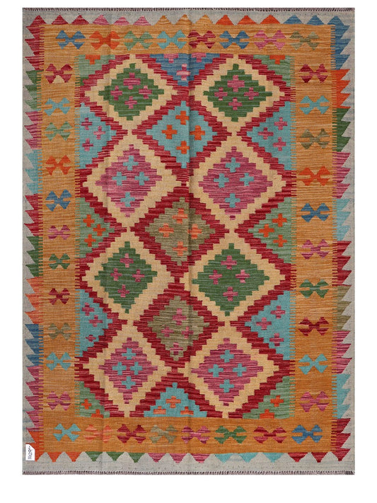 Maimana Afghanistan Kilim Rug - 200 x146 cm