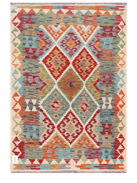 Maimana Afghanistan Kilim Rug - 148 x105 cm