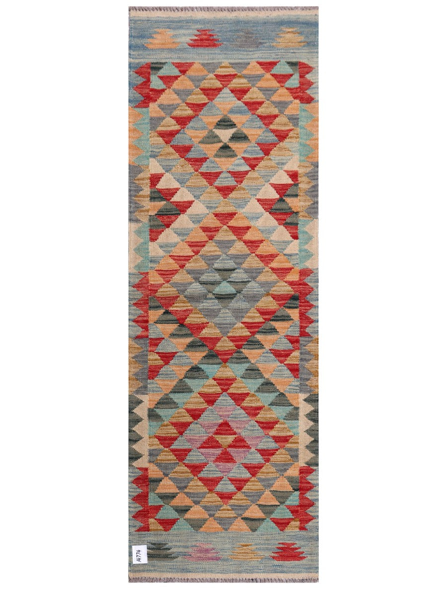 Maimana Afghanistan Kilim Rug - 201 x68 cm