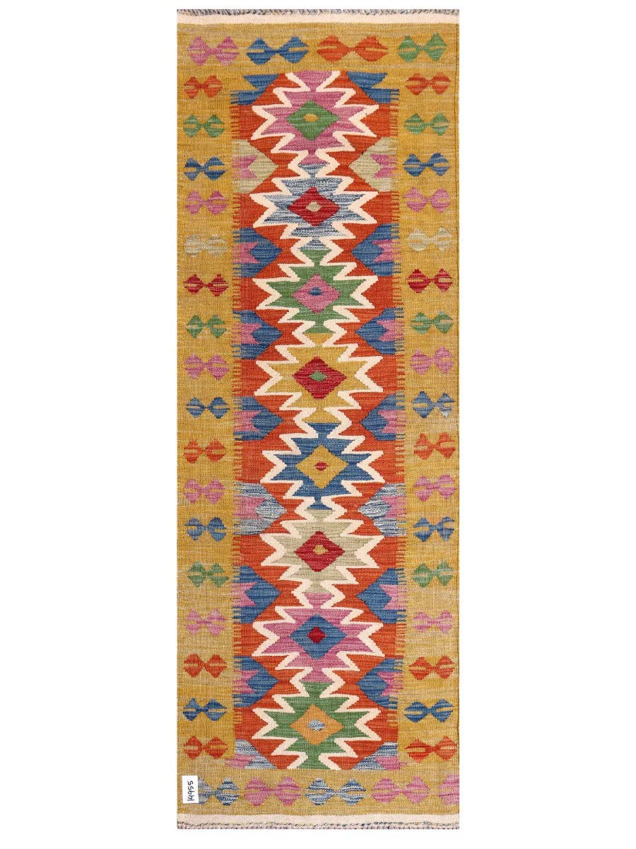 Maimana Afghanistan Kilim Rug - 198 x70 cm