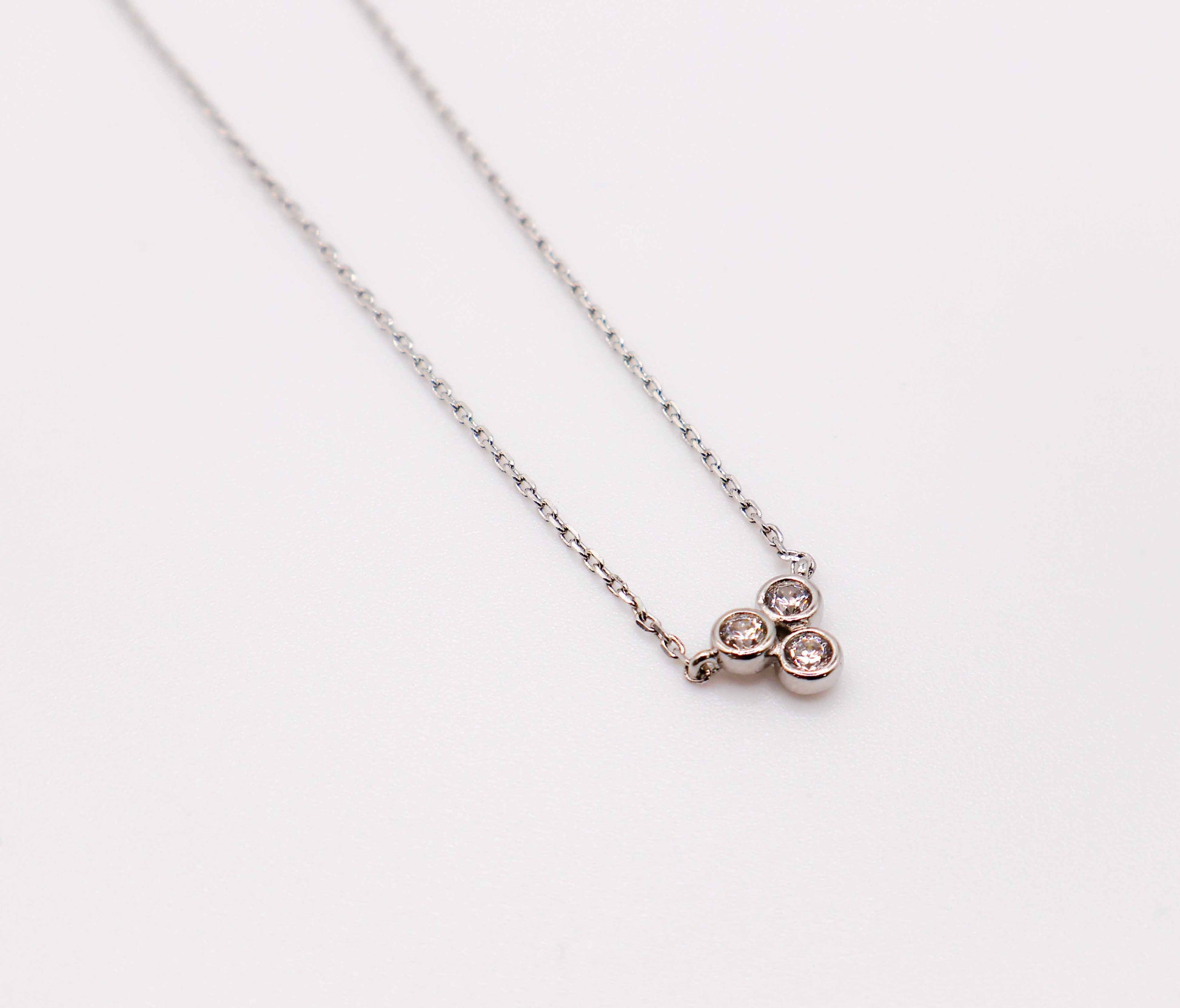 Trinity Faux Diamond Sparkle Necklace | Elegance Redefined