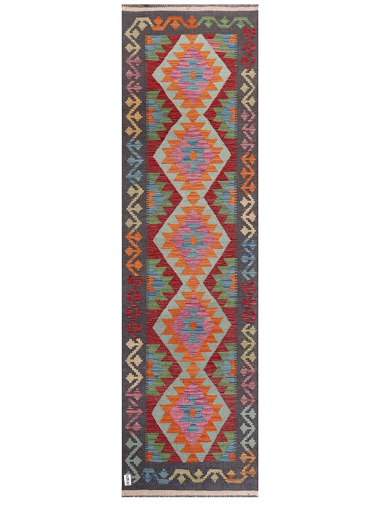 Maimana Afghanistan Kilim Runner - 294 x 83 cm