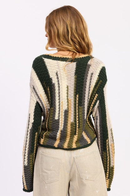 Emory Park Color Mixed Cardigan Top