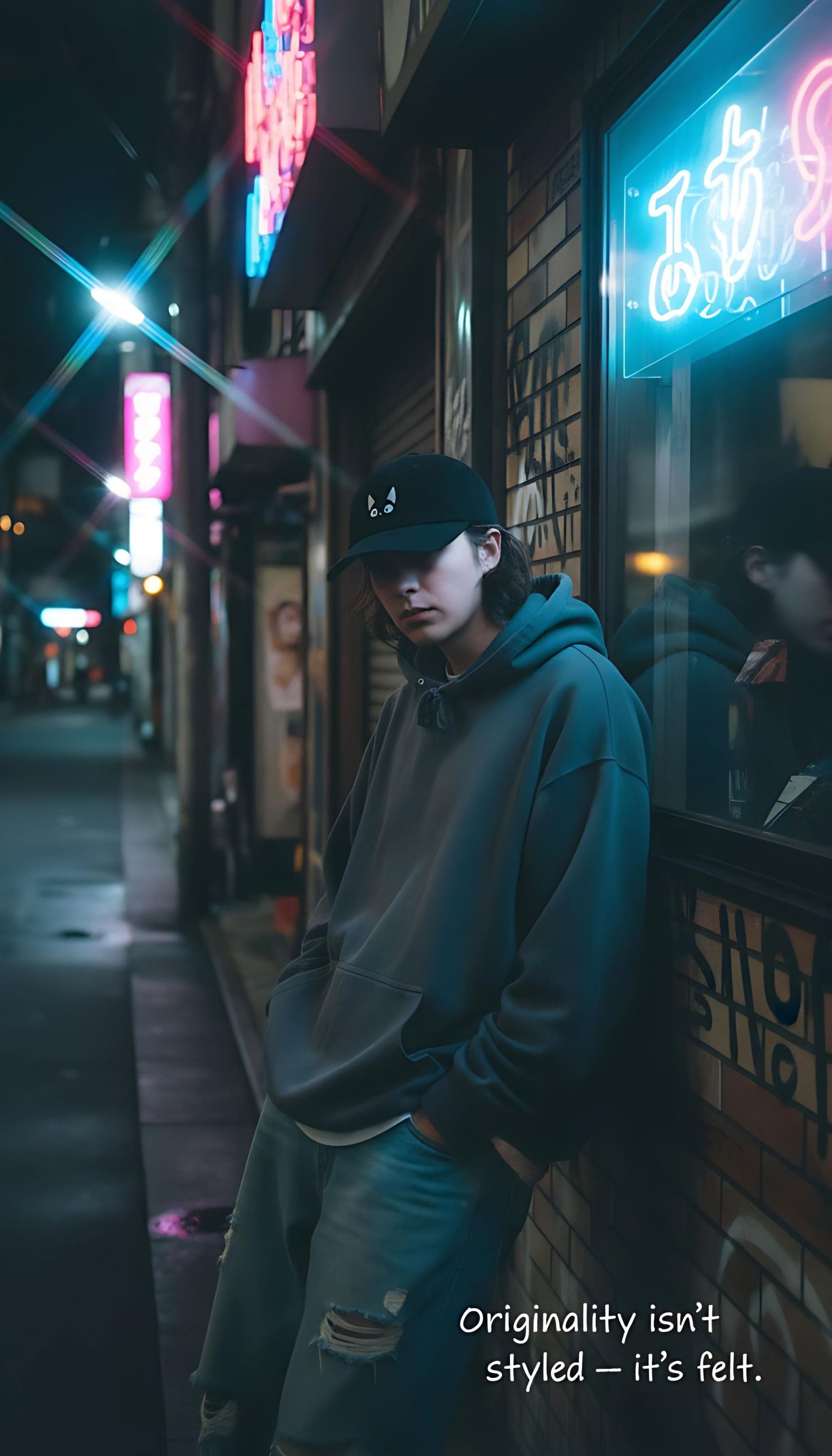 Chapeau en velours côtelé Amazed Cat