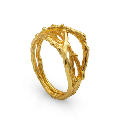 BAGUE TRAVERSE EN MARQUITE