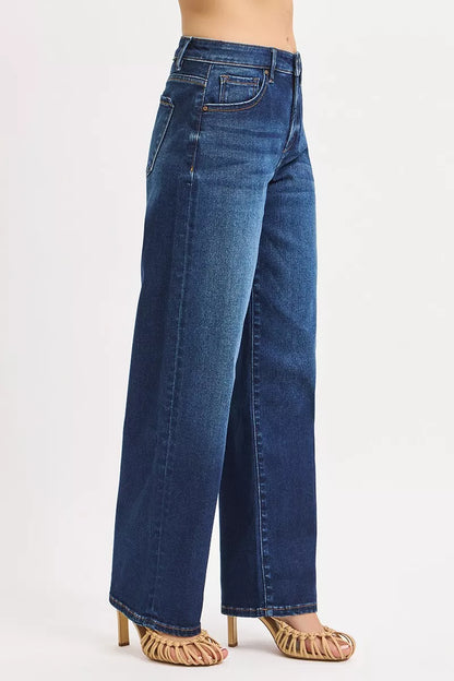 RISEN Mid Rise Wide Baggy Jeans