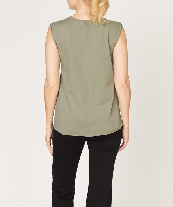 Fabina Cotton Jersey Muscle Tank (New Style)