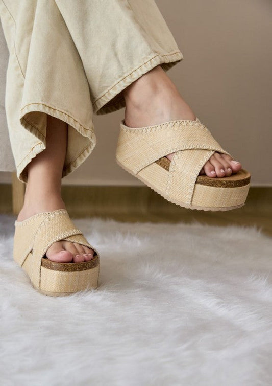 Nina Double Buckle Comfortable Wedges