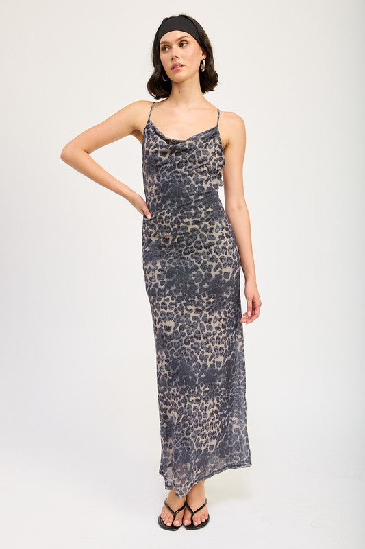 Emory Park Slight Cowl Maxi Dress with Open Back