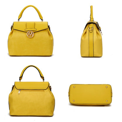 MKF Collection by Mia K Aurora Vegan Leather Satchel and Wallet