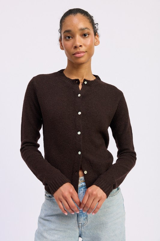 Emory Park Fitted Button Up Cardigan