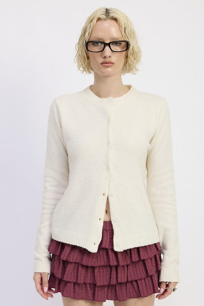 Emory Park Fitted Button Up Cardigan