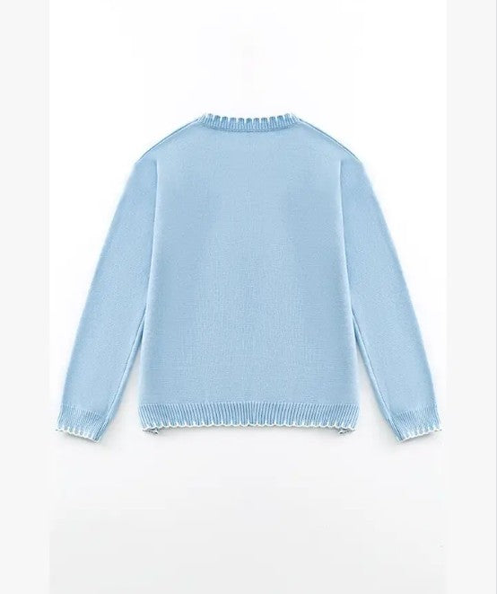 Miss Sparkling |Cherry Blossom Knit Sweater