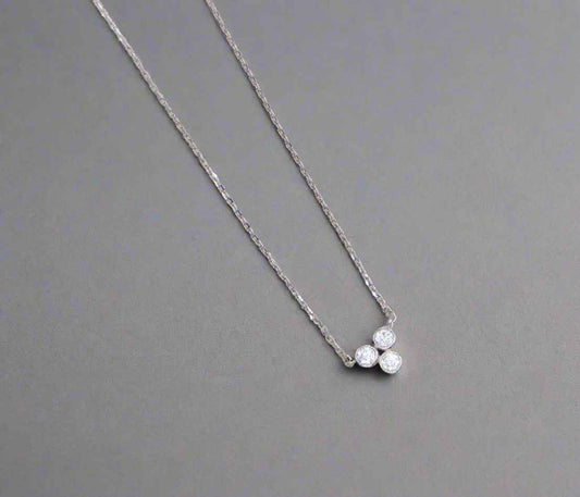 Trinity Faux Diamond Sparkle Necklace | Elegance Redefined